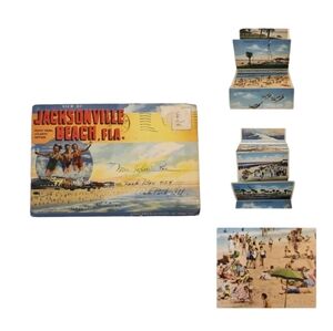 Jacksonville Beach Florida Postcard Set - 1940s Vintage